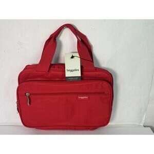 Baggallini Bag Toiletry Kit Red Hanging Cosmetic Travel Nylon NEW with Tags